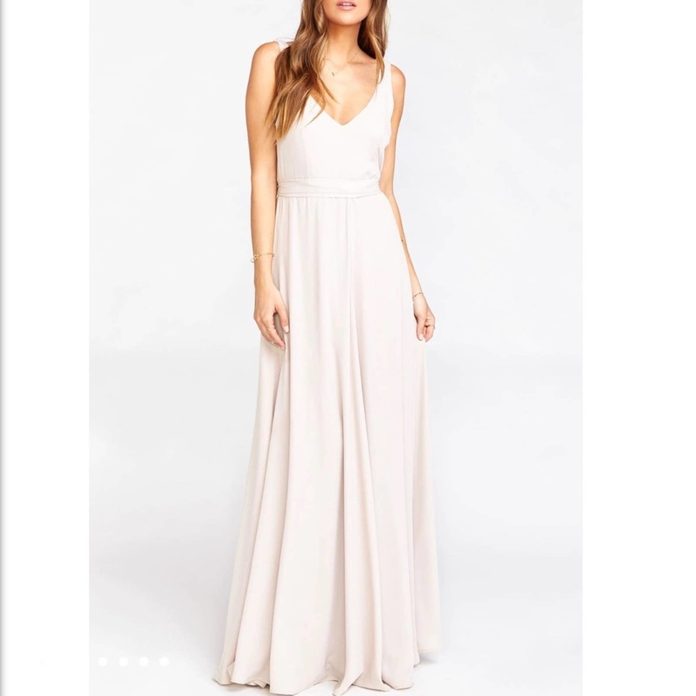 Show Me Your MuMu NWOT Jenn Maxi Dress Show Me The Ring Crisp XL